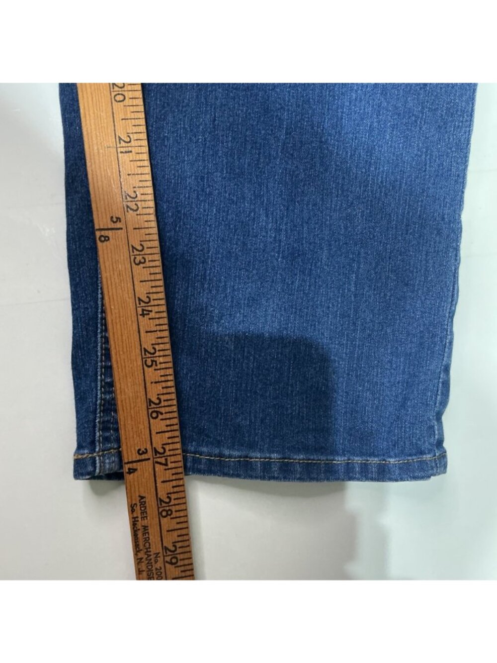 CJ Banks Women's Plus Size 18W Petite Blue Denim Jeans Stretch Waistband - Picture 8 of 9